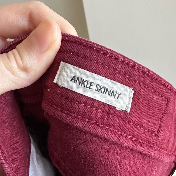 Calvin Klein Jeans Red/Burgundy Skinny Ankle Pants, Size 8 - Picture 11 of 16